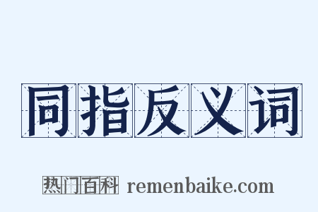同指反义词是什么意思的图片